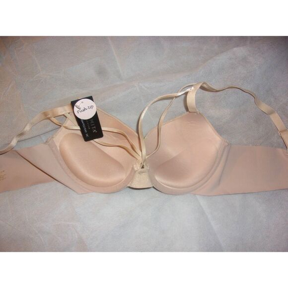 Youmita Frosted Almond Strap Cross Front 34C Bra NWT - Picture 9 of 9